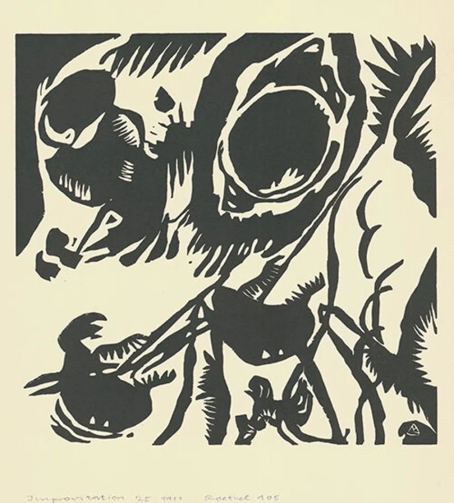 Гравюра На Дереве Kandinsky - Motif aus Improvisation 25: The Garden of Love