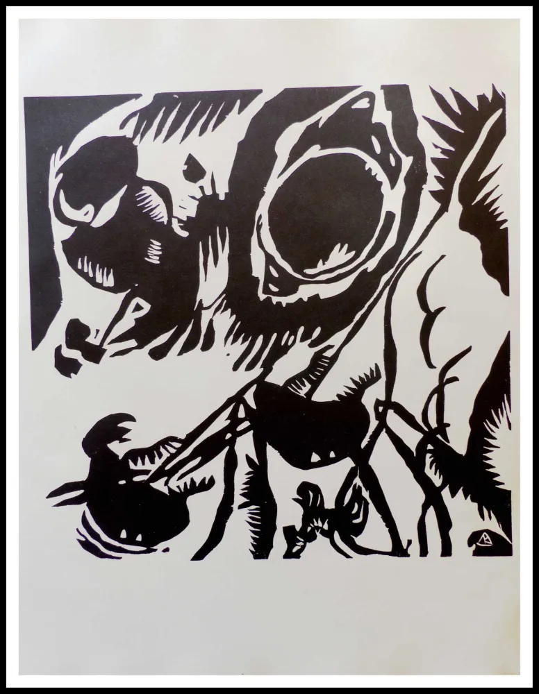 Гравюра На Дереве Kandinsky - MOTIV AUS IMPROVISATION - Jardin de l'amour