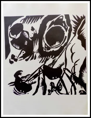 Гравюра На Дереве Kandinsky - MOTIV AUS IMPROVISATION - Jardin de l'amour