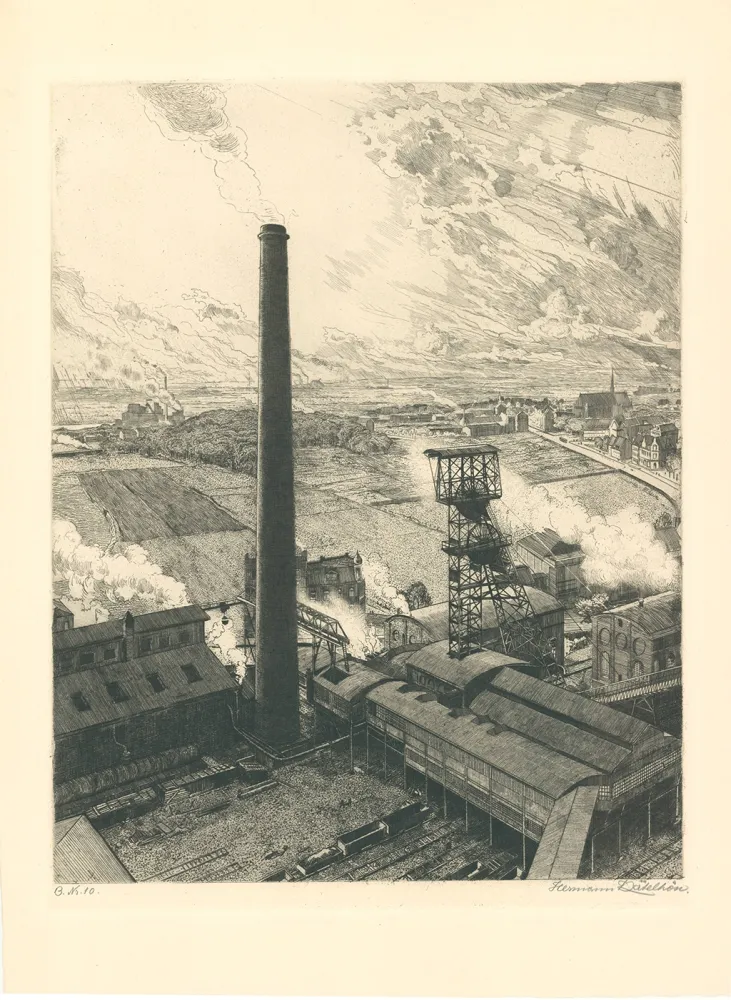 Гравюра Kätelhön - Blick ins Land