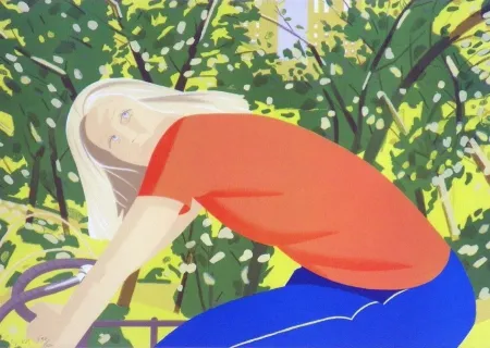 Литография Katz -  Bicycle Rider