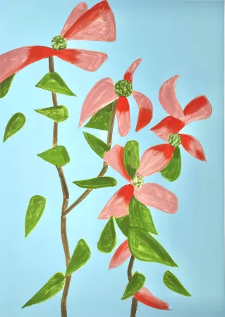 Сериграфия Katz - Red Dogwood 2