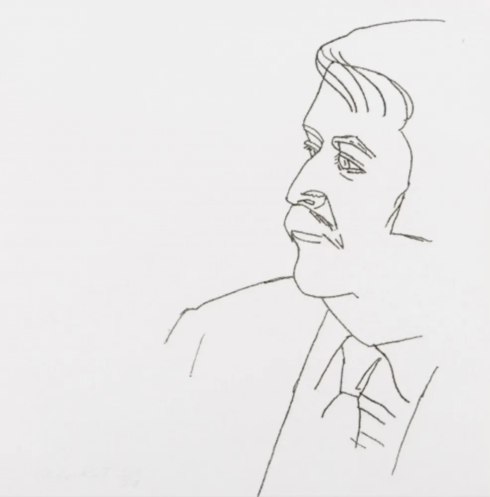 Гравюра Katz - Seated Man