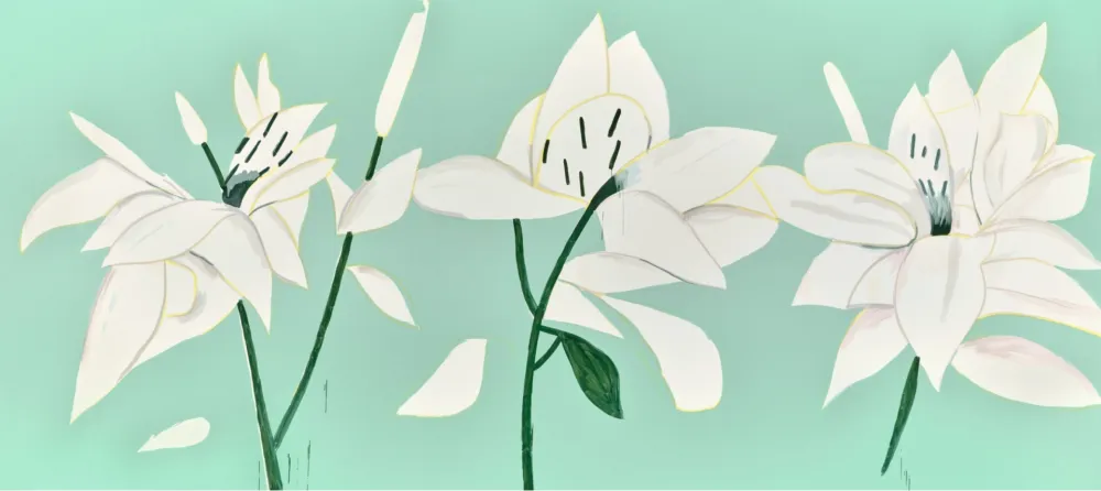 Сериграфия Katz - White Lilies 6