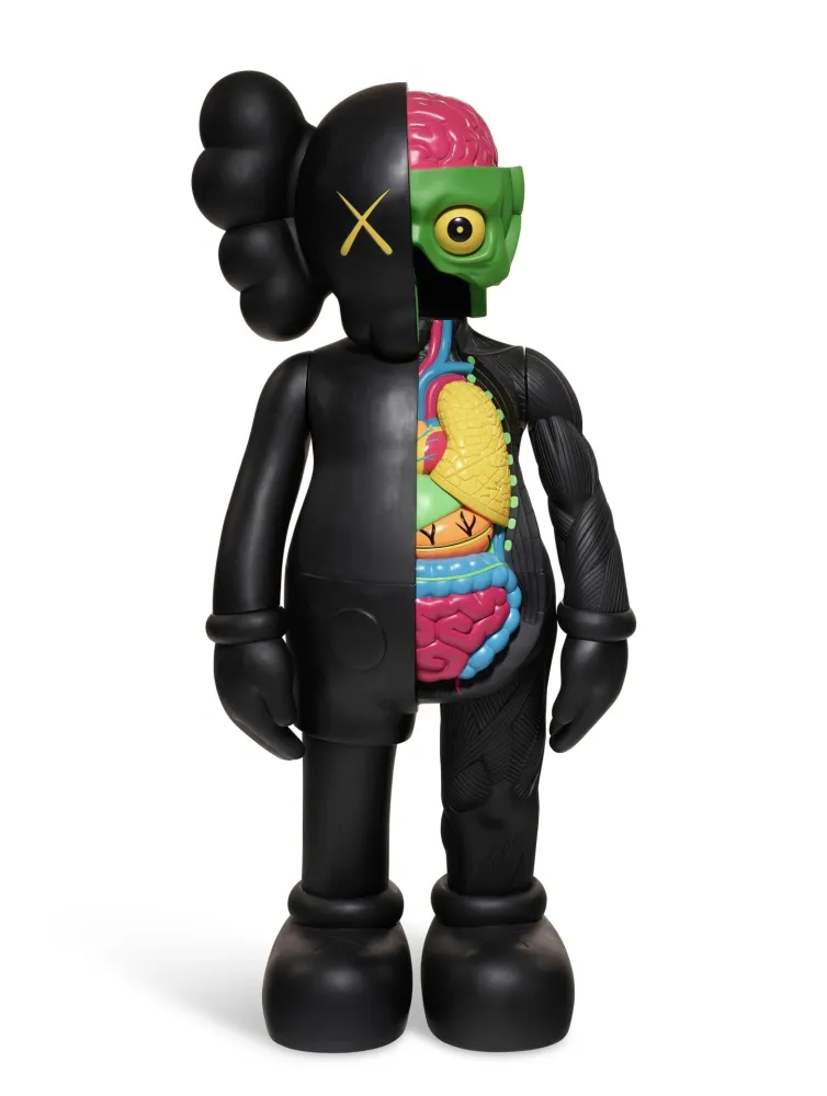 Многоэкземплярное Произведение Kaws - Four Foot Companion - black dissected