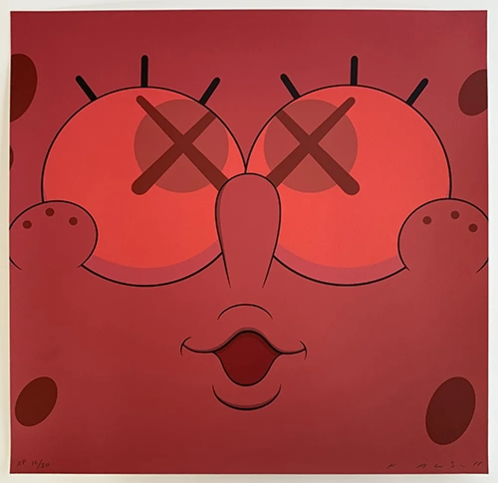 Сериграфия Kaws - Kawsbob Red