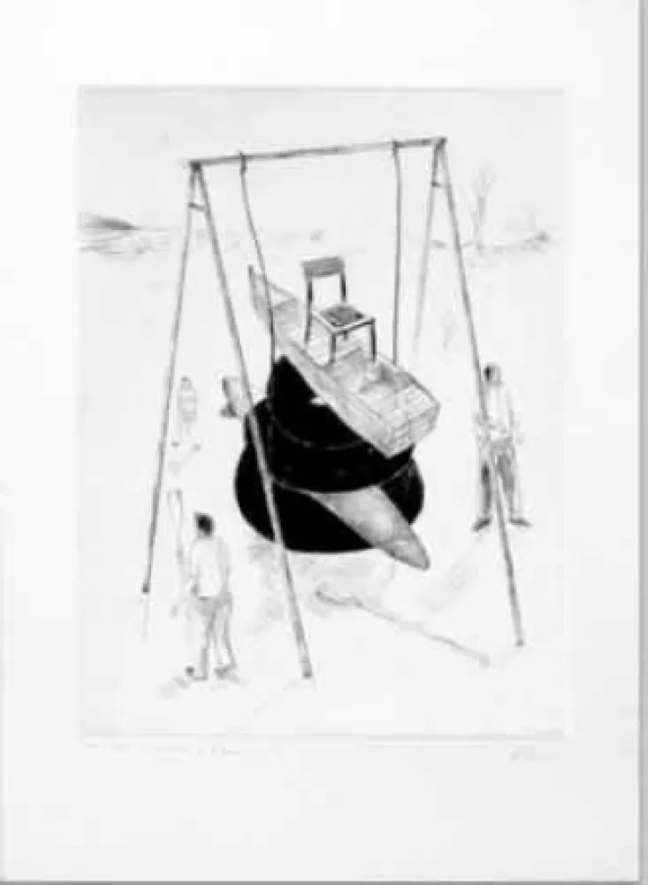 Офорт Kcho - Ideas En Conflicto