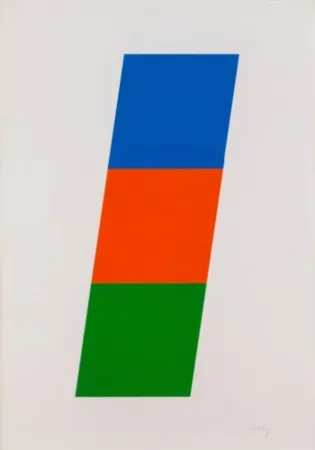 Литография Kelly - Blue, Red-Orange, Green