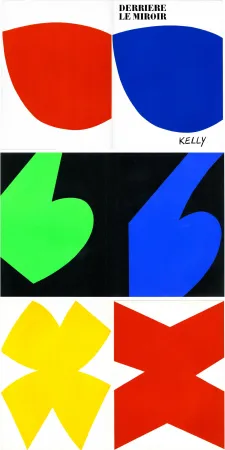 Иллюстрированная Книга Kelly - ELLSWORTH KELLY. Derrière Le Miroir n° 110. Octobre-novembre 1958. 6 LITHOGRAPHIES ORIGINALES.