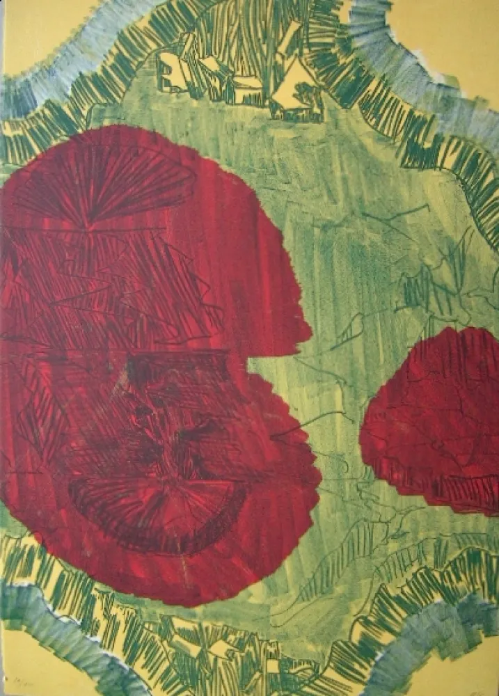 Литография Kirkeby - Composition