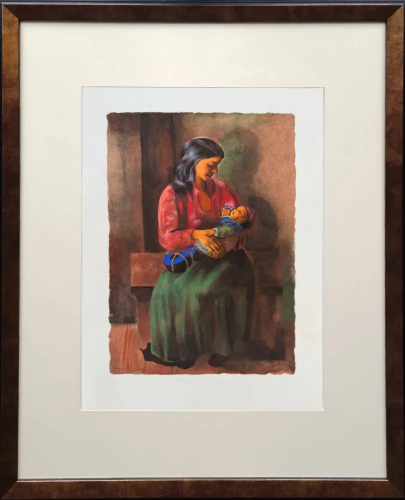 Литография Kisling - L’enfant du voyage (The Traveling Child)