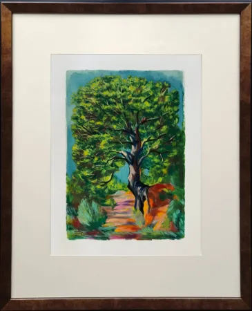 Литография Kisling - L’entrée du camp (The Entrance to the Camp)