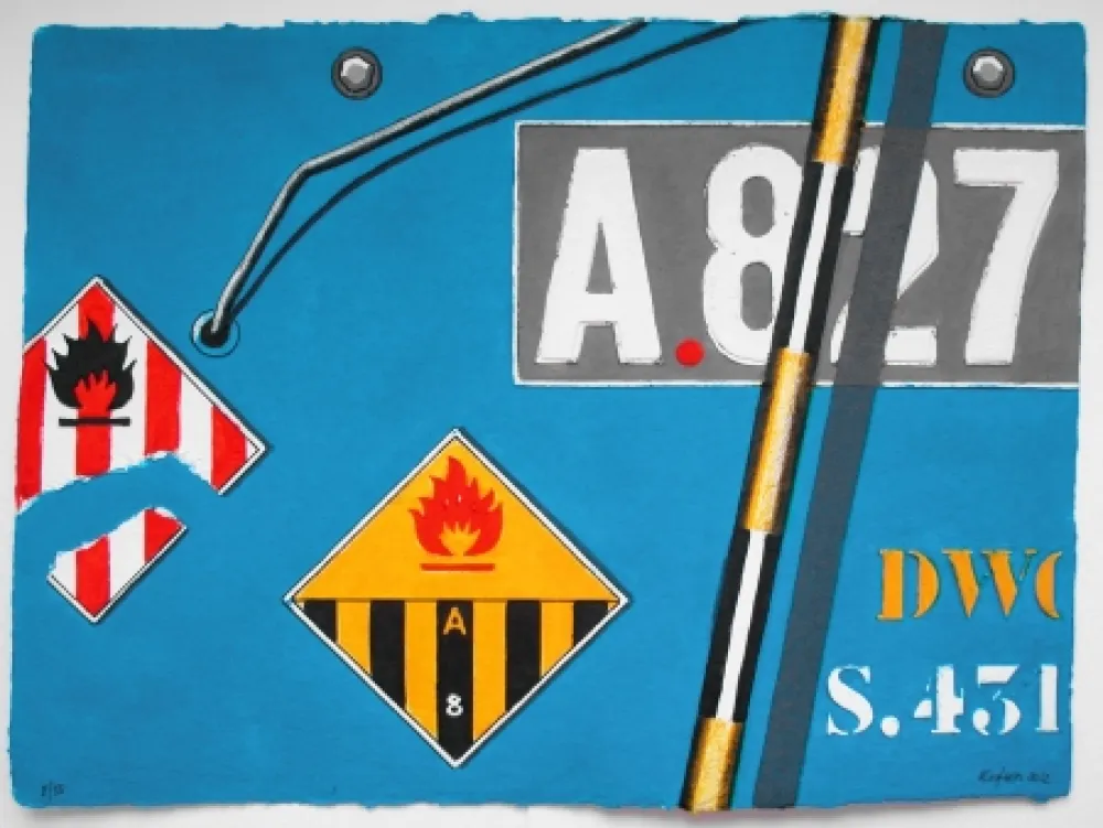 Гравюра Klasen - INFLAMMABLE - Aquagravure de PETER KLASEN