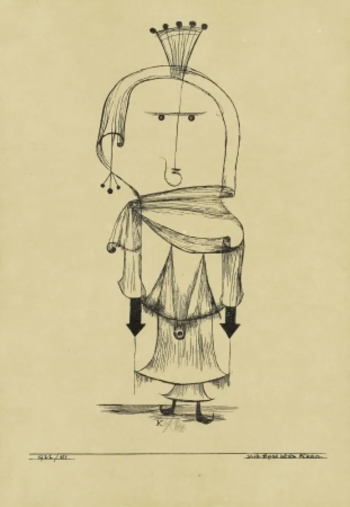 Литография Klee - Die Hexe mit dem Kamm / The Witch with the Comb