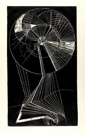 Линогравюра Klien,  - Mensch in Bewegung (Moving Person)