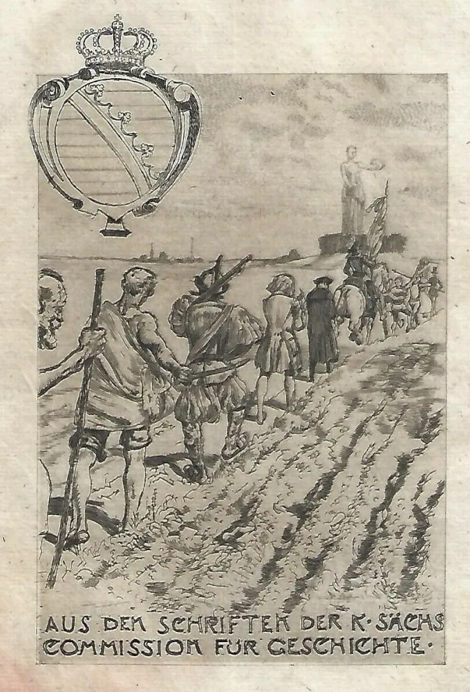 Офорт И Аквитанта Klinger - Kollektiv-Titel für Veröffentlichungen der kgl. sächsischen Komission für Geschichte