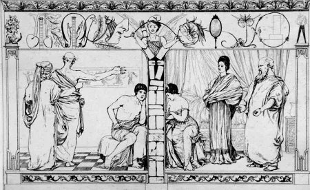 Офорт И Аквитанта Klinger - Piramo e Tisbe I(foglio 2a)