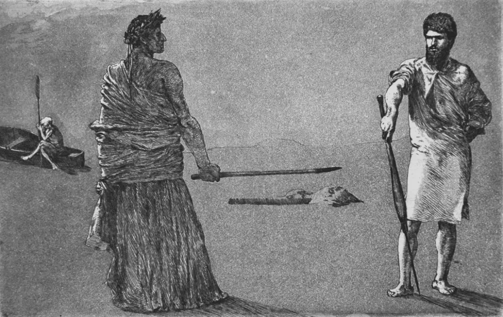 Офорт И Аквитанта Klinger - Satira (Conclusione)