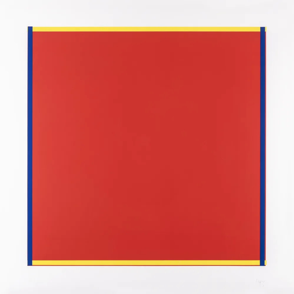 Сериграфия Knoebel - Rot, Gelb, Weiss, Blau 04