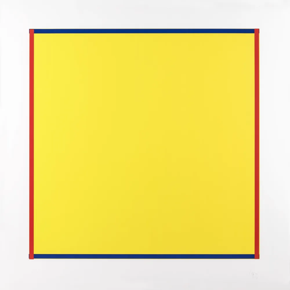 Сериграфия Knoebel - Rot, Gelb, Weiss, Blau 06