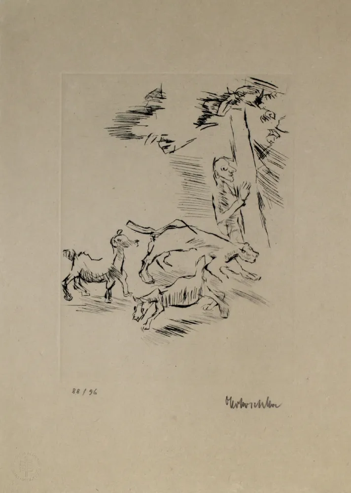 Гравюра Kokoschka - Der Beobachter