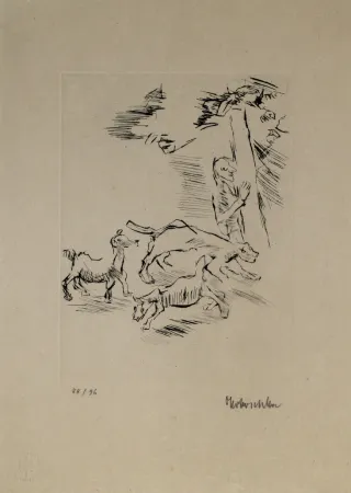 Гравюра Kokoschka - Der Beobachter