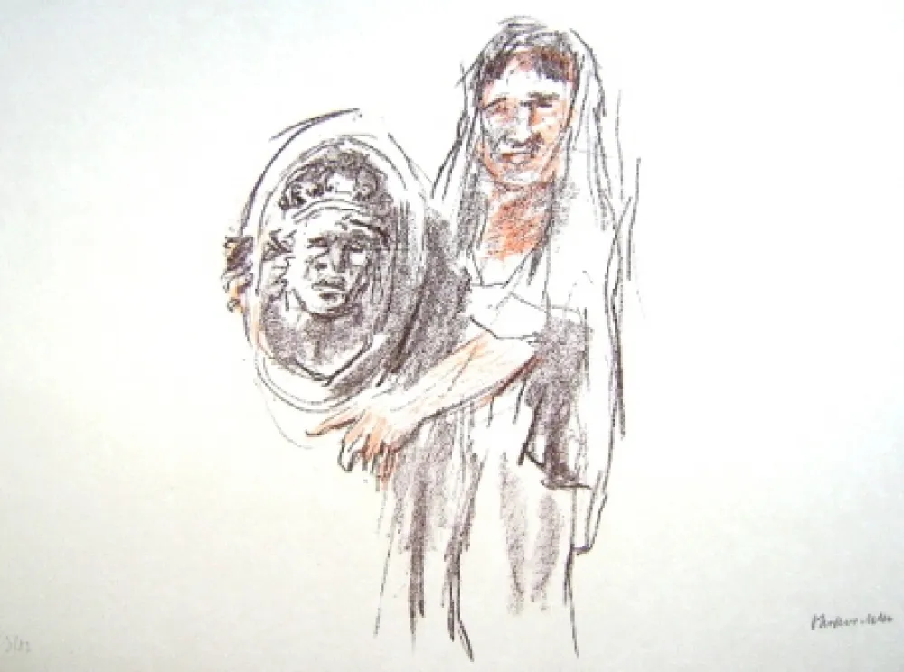 Литография Kokoschka - Le Bal Masqué