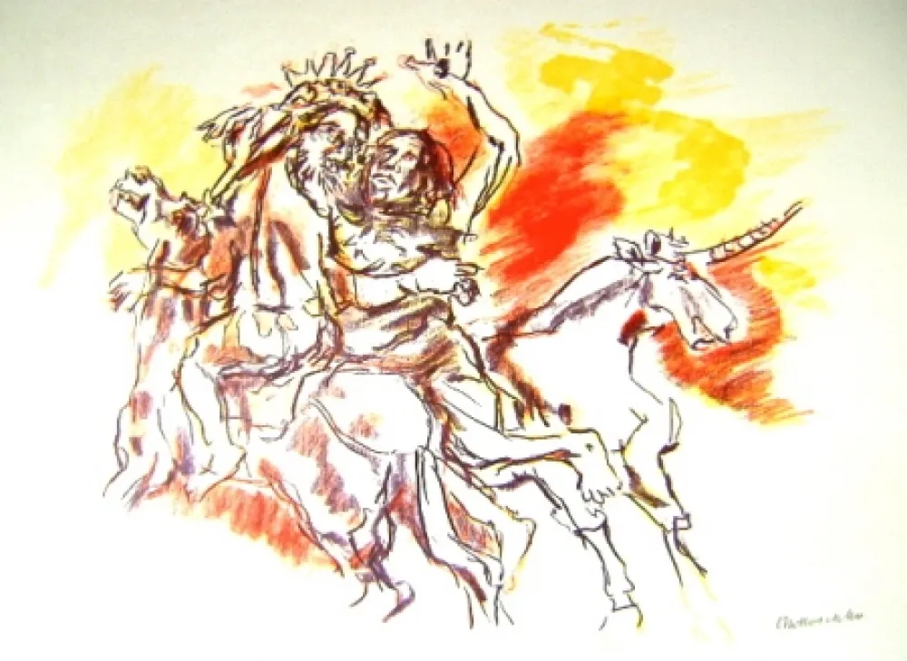 Литография Kokoschka - Le Bal Masqué