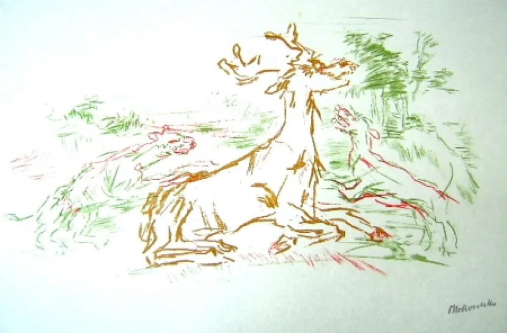 Литография Kokoschka - Le Bal Masqué