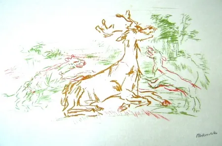 Литография Kokoschka - Le Bal Masqué