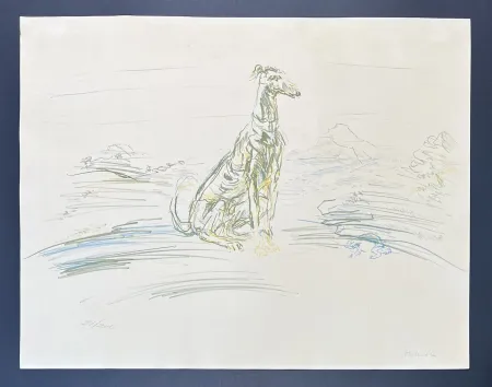 Литография Kokoschka - Oskar Kokoschka (1886-1980) - Coloured chalk lithograph on porous paper and vélin - 1952