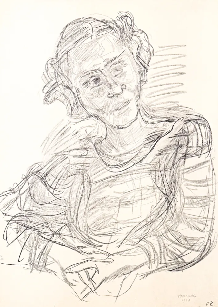 Литография Kokoschka - Oskar Kokoschka (1886–1980) - Madeleine - Lithograph on paper - 1920