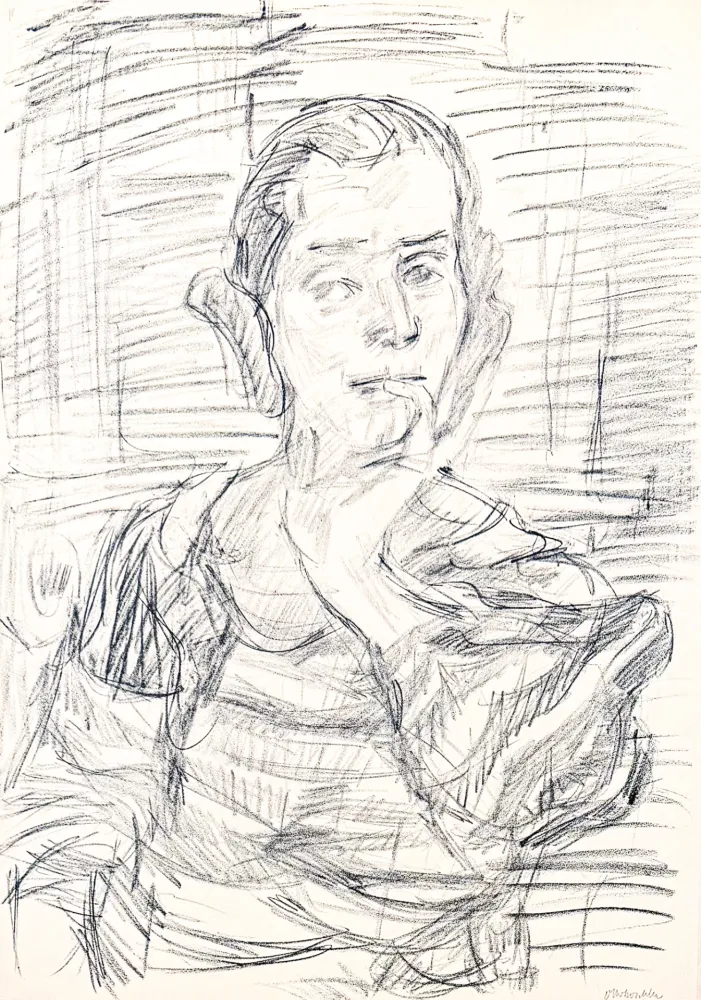 Литография Kokoschka - Oskar Kokoschka (1886–1980) - Madeleine - Lithograph on paper - 1920