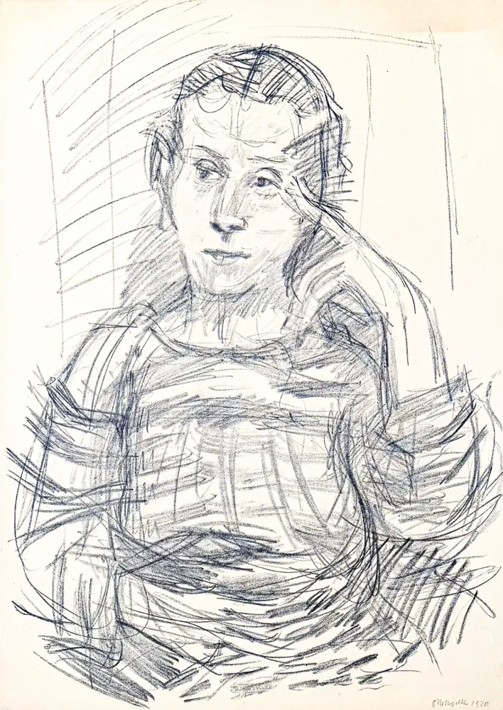 Литография Kokoschka - Oskar Kokoschka (1886–1980) - Madeleine - Lithograph on paper - 1920
