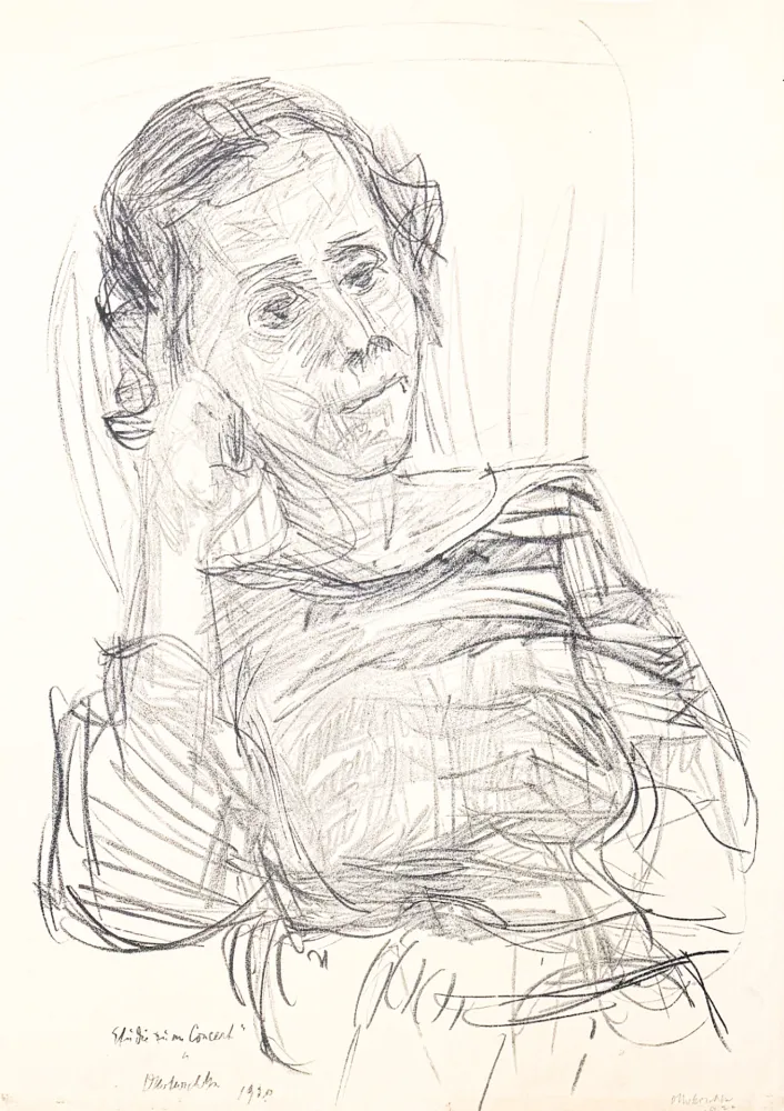 Литография Kokoschka - Oskar Kokoschka (1886–1980) - Madeleine - Lithograph on paper - 1920