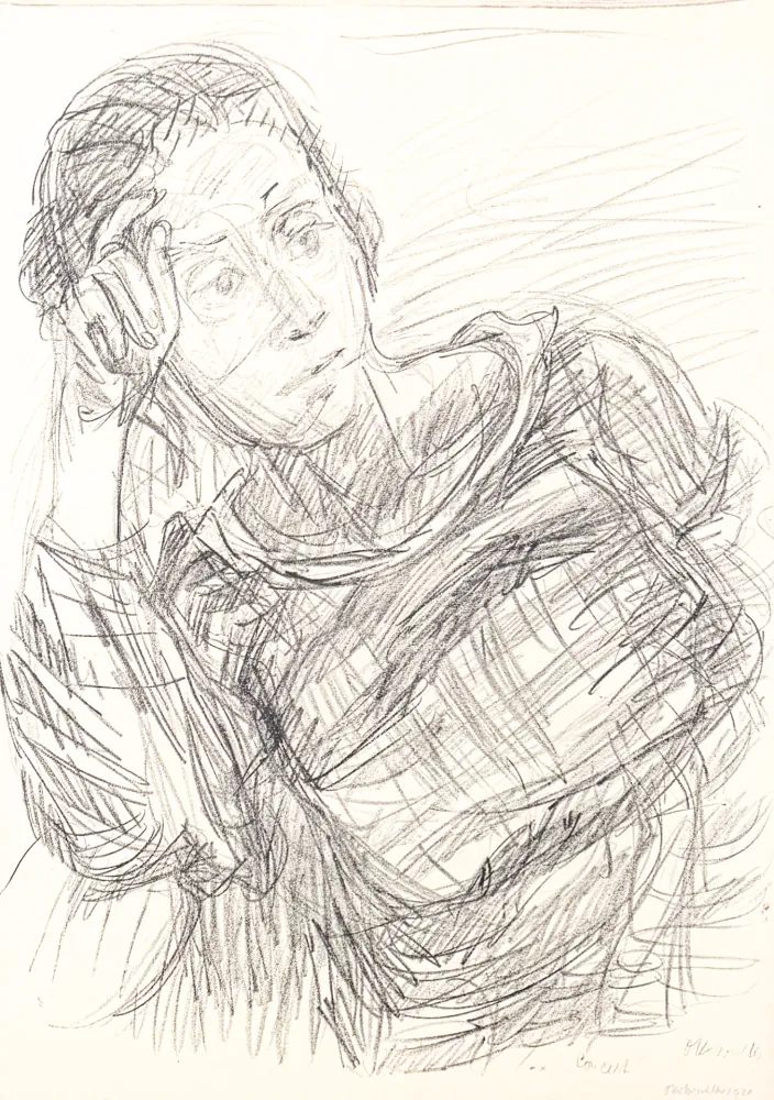 Литография Kokoschka - Oskar Kokoschka (1886–1980) - Madeleine - Lithograph on paper - 1920