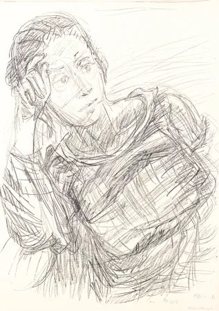 Литография Kokoschka - Oskar Kokoschka (1886–1980) - Madeleine - Lithograph on paper - 1920