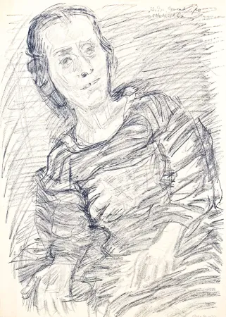 Литография Kokoschka - Oskar Kokoschka (1886–1980) - Madeleine - Lithograph on paper - 1920