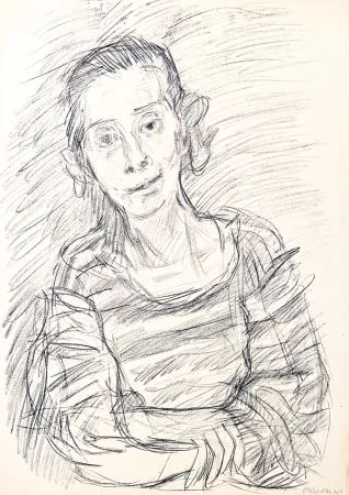 Литография Kokoschka - Oskar Kokoschka (1886–1980) - Madeleine - Lithograph on paper - 1920