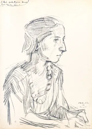 Литография Kokoschka - Oskar Kokoschka (1886–1980) - Madeleine - Lithograph on paper - 1920
