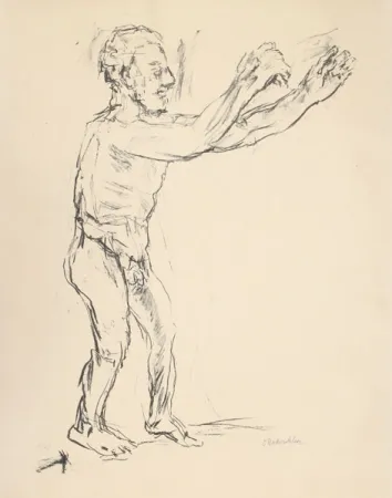 Литография Kokoschka - Reaching Man