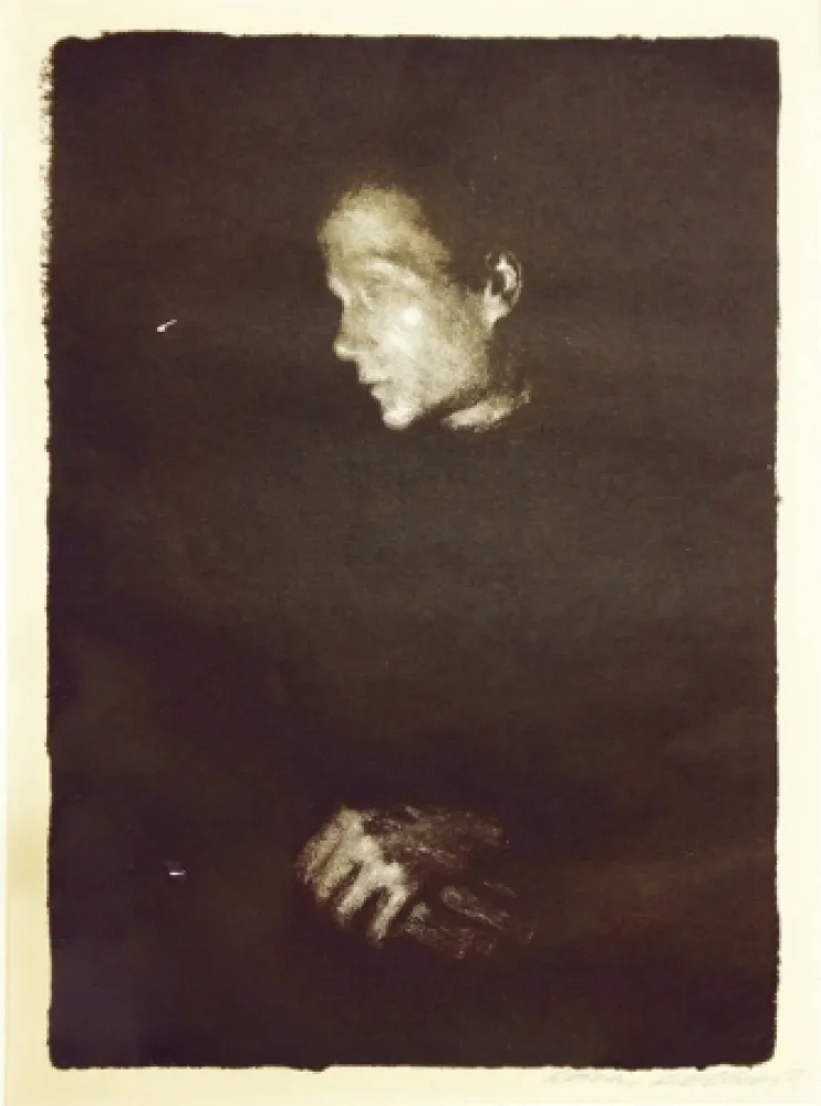 Литография Kollwitz - Arbeiterfrau im Profil Nach Links