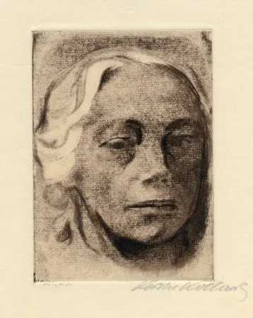Офорт Kollwitz - Selbstbildnis