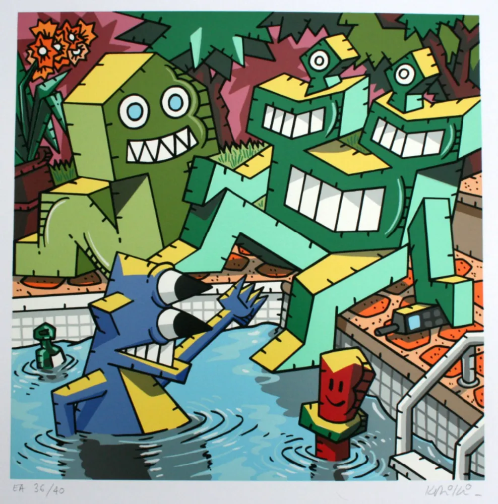 Сериграфия Kriki - La piscine