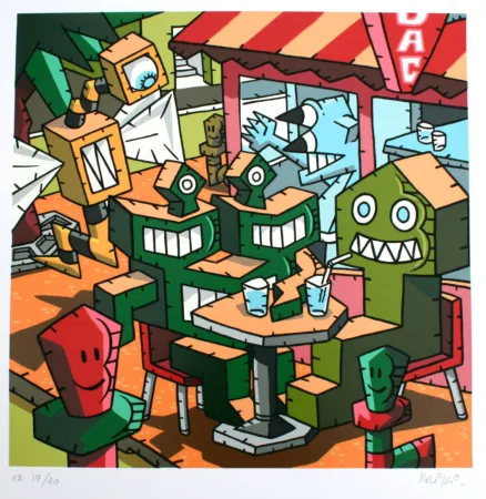 Сериграфия Kriki - Le bar