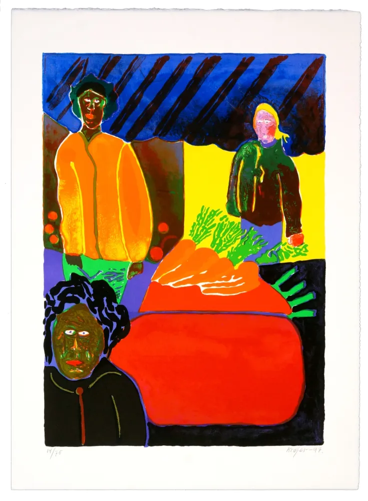 Литография Krøjer - Richard Lenoir Market II