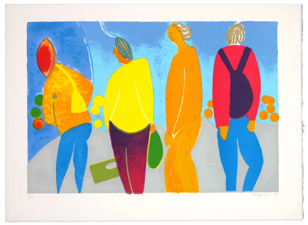 Литография Krøjer - Richard Lenoir Market III