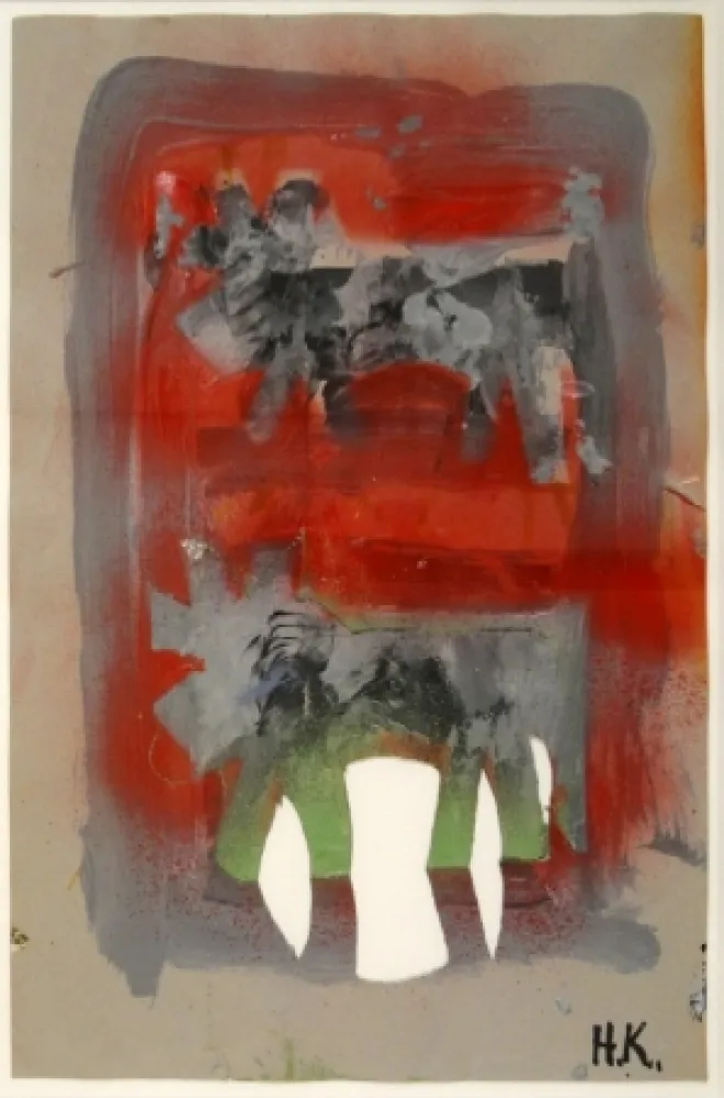 Монотип Krüsi - Ohne Titel (Zwei Tiere). 