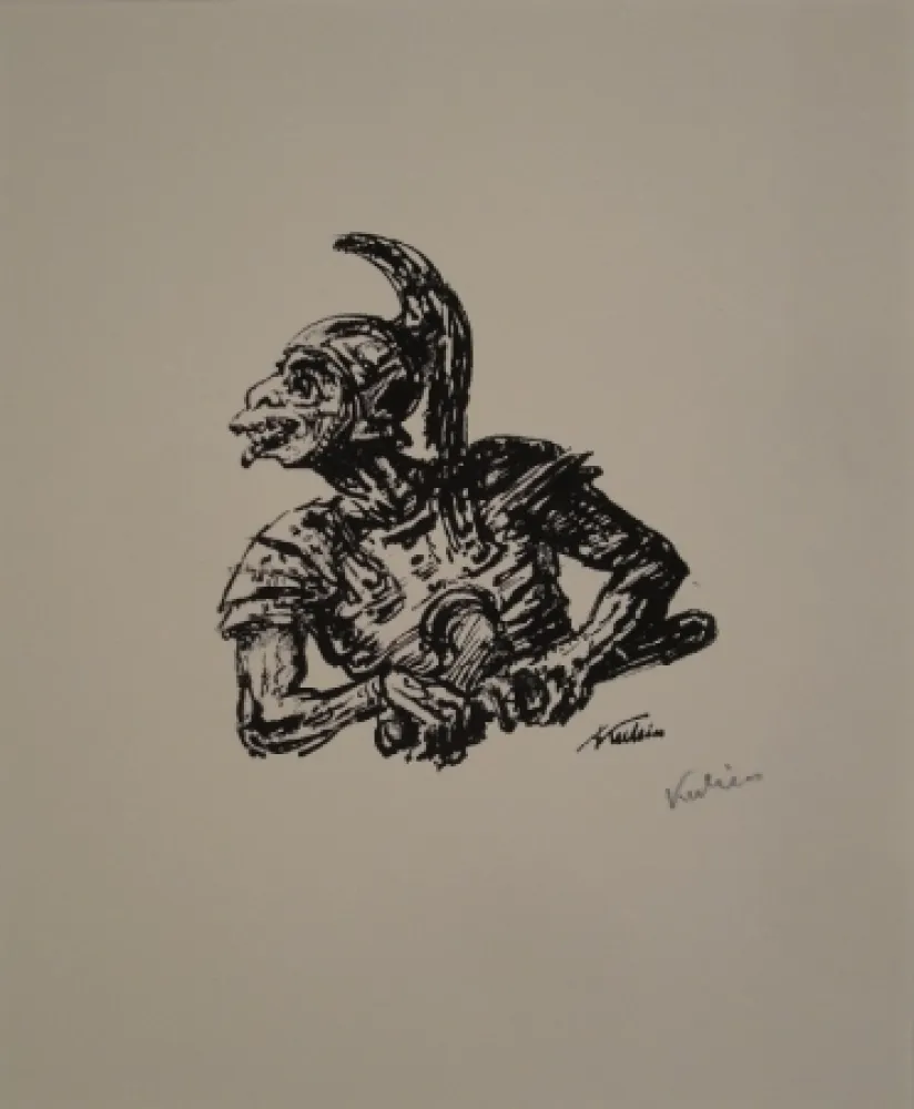 Литография Kubin - Der Soldat, der Christi Seite durchstach. 