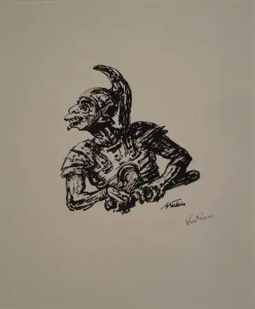 Литография Kubin - Der Soldat, der Christi Seite durchstach. 